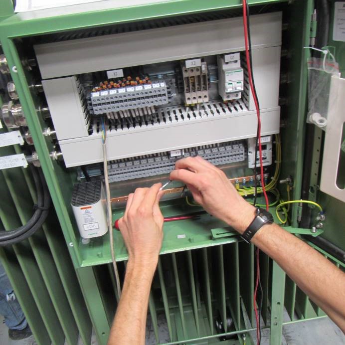 Wiring check of Oil type transformer