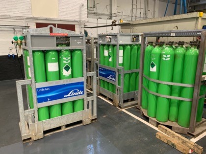 Helium/ Nitrogen leakage test gas package