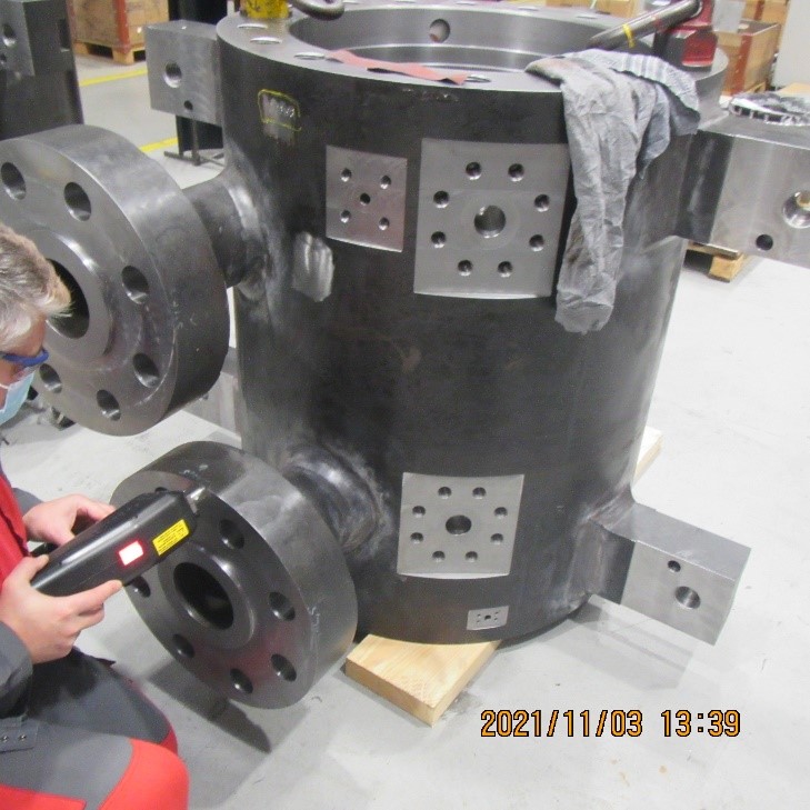 Zentrifugalkompressor während der Produktinspektion